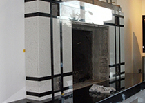 Foyer en marbre, céramique et pierres naturelles