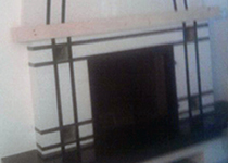 Foyer en marbre, céramique et pierres naturelles